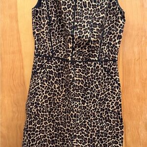 J. Crew Women’s 4 Leopard Print Knee Length Shift Dress